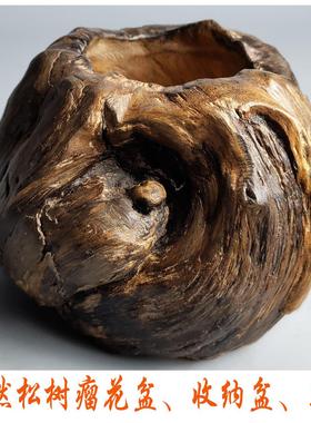 天然风化木树根雕随形手工个性创意摆件多肉花盆烟灰缸笔筒存钱罐