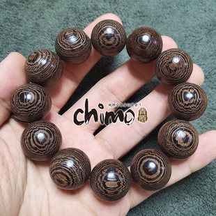 青陌 铁刀木 黑心树 佛珠手串 老料男女文玩手链高硬花纹原木无蜡