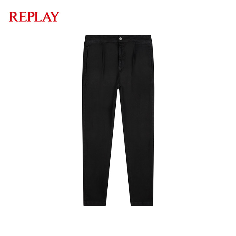 replay牛仔裤男士x-lite plus系列修身版型黑色基础百