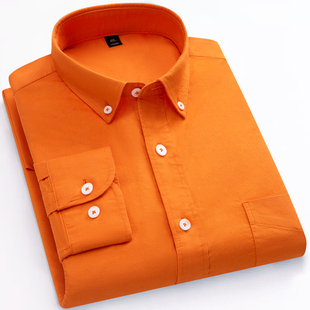 全棉牛津纺寸衫 韩版 潮 男高级感2024年新款 纯棉休闲衬衣内搭打底衫