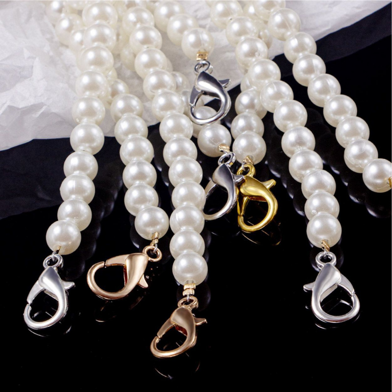 珍珠包包链条8毫米双排扣头手提