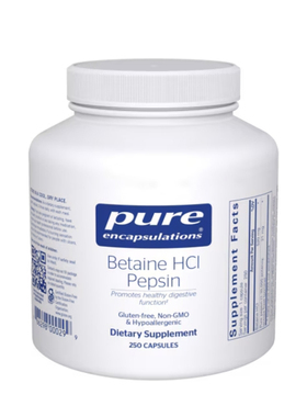 pure倍宜甜菜碱盐酸盐胃蛋白酶Betaine HCl Pepsin250粒直邮