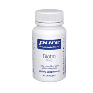 现货pure倍宜B族维生素生物素 8毫克Biotin8mg60粒葡萄糖代谢直邮
