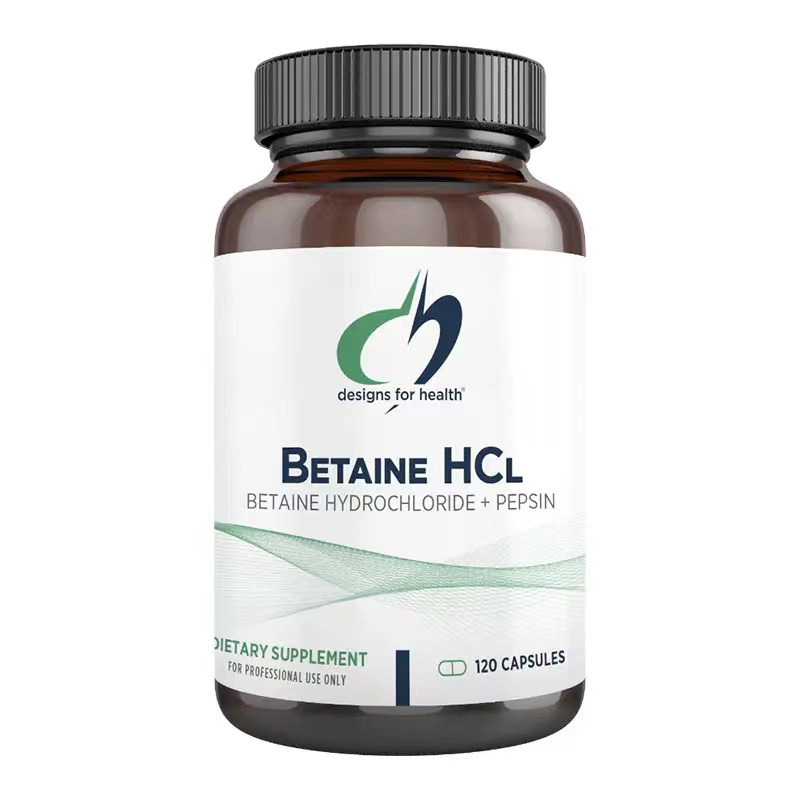 Designs For Health盐酸甜菜碱胶囊Betaine HCI120粒海外直邮