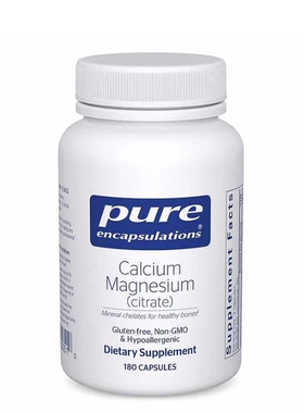 pure Calcium Magnesium (citrate) 钙镁(柠檬酸盐)180粒 直邮