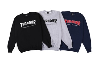 Thrasher 现货 美版 基础款 乌鸦哥斯拉套头卫衣 火焰帽衫 正品