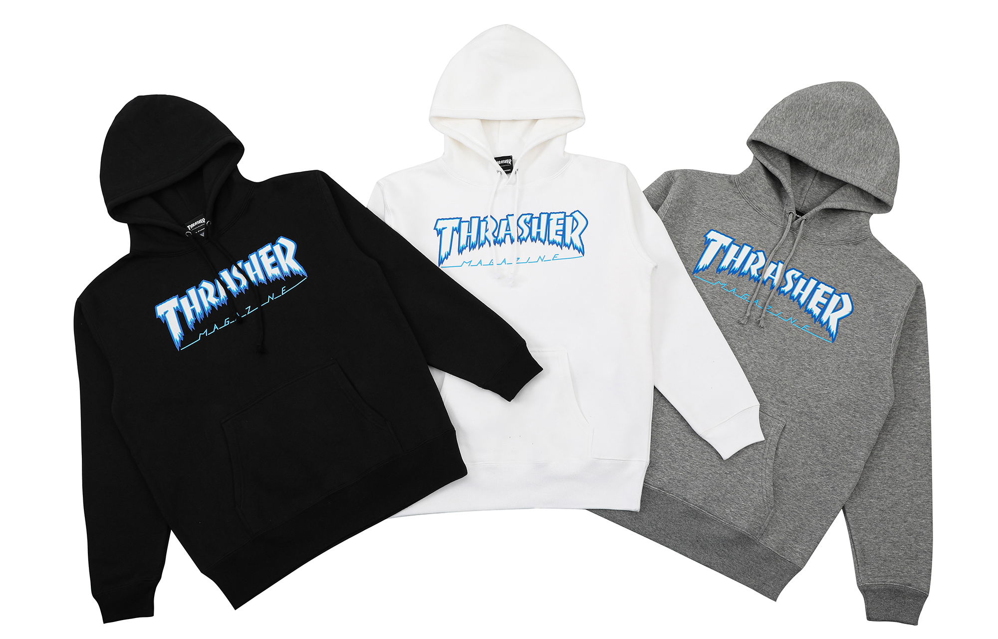 thrasher冰雪帽衫寒冰