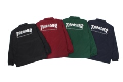 【海神】正品日版THRASHER  jackt火焰基础Logo教练夹克外套