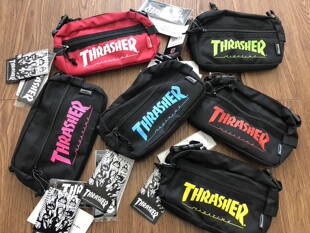 THRASHER火焰腰包胸包斜挎包单肩包 现货正品 海神清仓