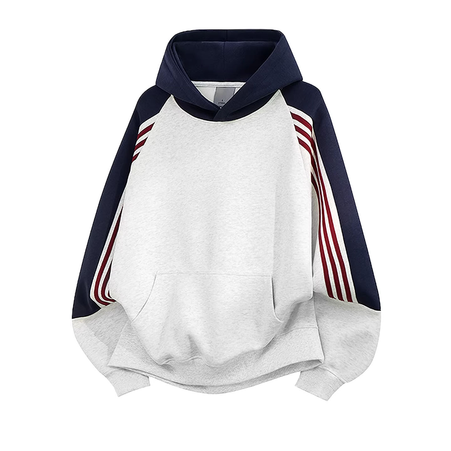 美式复古高街设计感加绒连帽卫衣男女秋冬季加厚宽松拼接撞色上衣,男装,卫衣,淘宝优惠券,粉丝福利购,淘宝优惠卷