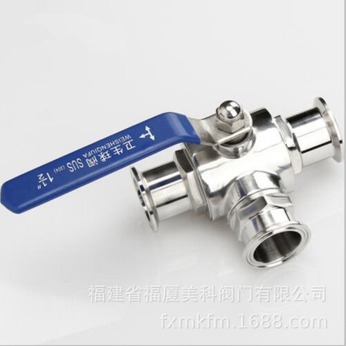 美科不锈钢卡箍球阀 卫生级三通快装球阀Q84F-16P/R Q85F-16P/R
