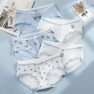 石墨烯40支内裤女纯棉裆中腰维思芙透气日系考拉学生韩版三角裤