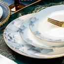 家用餐盘碗筷单品散件自由搭配组合 餐具新中式 碗碟盘diy骨瓷套装