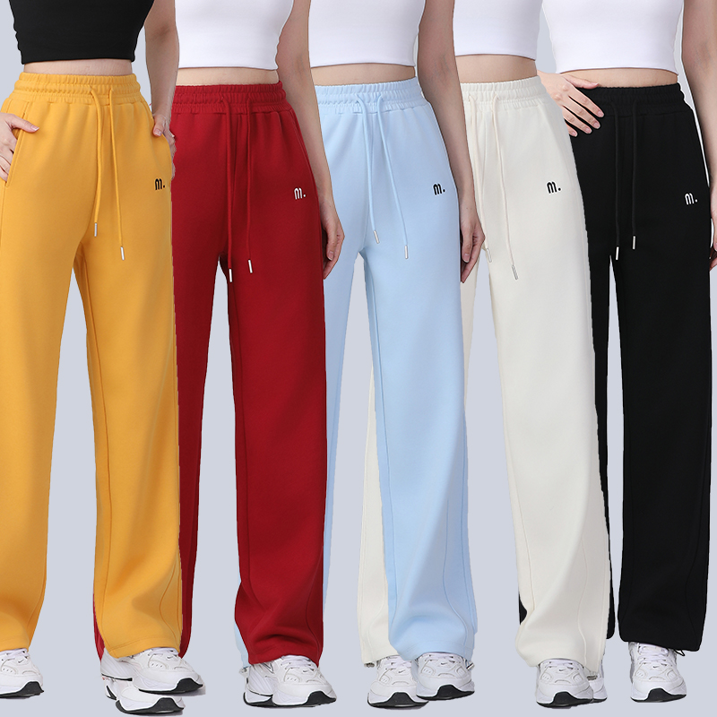 春秋季新款运动长裤女士宽松束口透气高腰显瘦休闲跳操舞蹈直筒裤