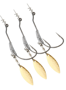 2g/3g/4g/5g/7g弹簧带铅曲柄钩加亮片宽腹单钩路亚铅头钩跨境