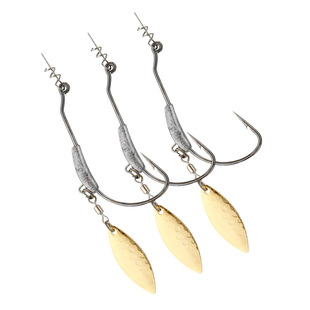 2g/3g/4g/5g/7g弹簧带铅曲柄钩加亮片宽腹单钩路亚铅头钩跨境