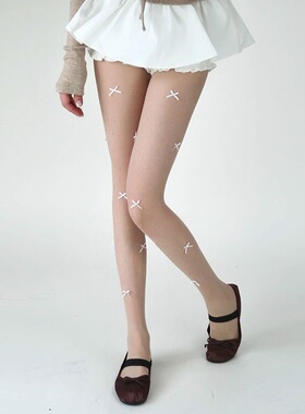 春夏薄款黑色性感辣妹打底丝袜洛丽塔蝴蝶结贴钻jk纯欲连裤袜