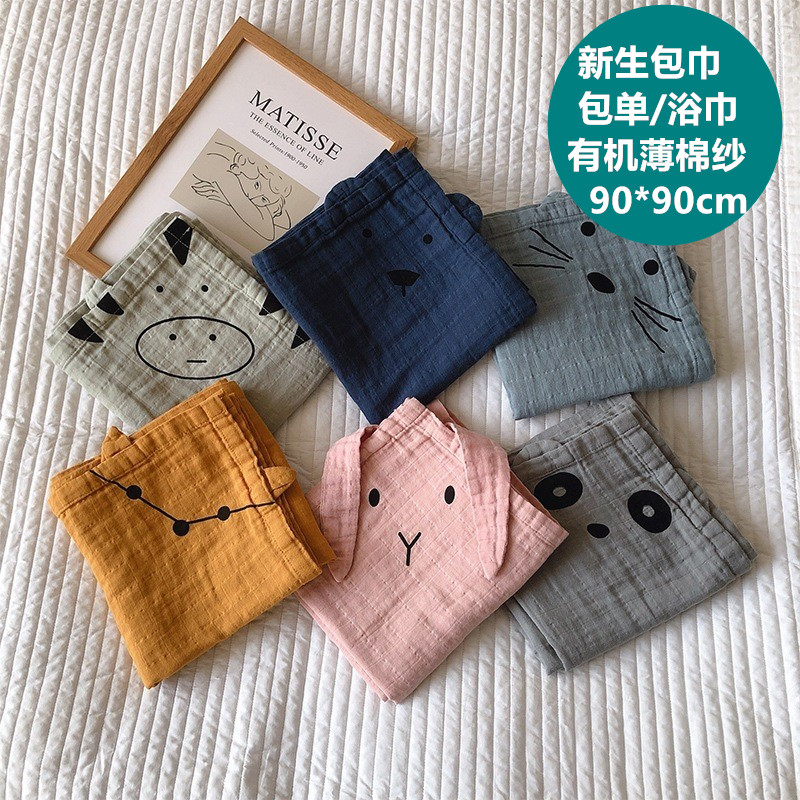 浴巾有机棉纱轻薄款包巾包单图片