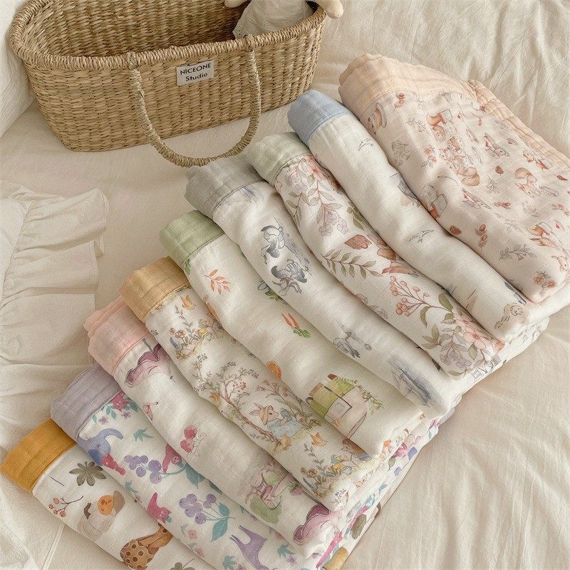 四层竹棉纱布毯子婴儿浴巾初生宝宝儿童洗澡巾幼儿盖毯毛巾包被软,婴童用品,浴巾,淘宝优惠券,粉丝福利购,淘宝优惠卷