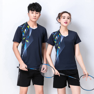 女款 新款 男款 羽毛球衣运动队服 羽毛球服乒乓球服套装 夏速干短袖