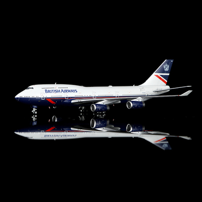 HX Model英国航空波音747-400飞机模型1:400合金收藏精细摆件复古