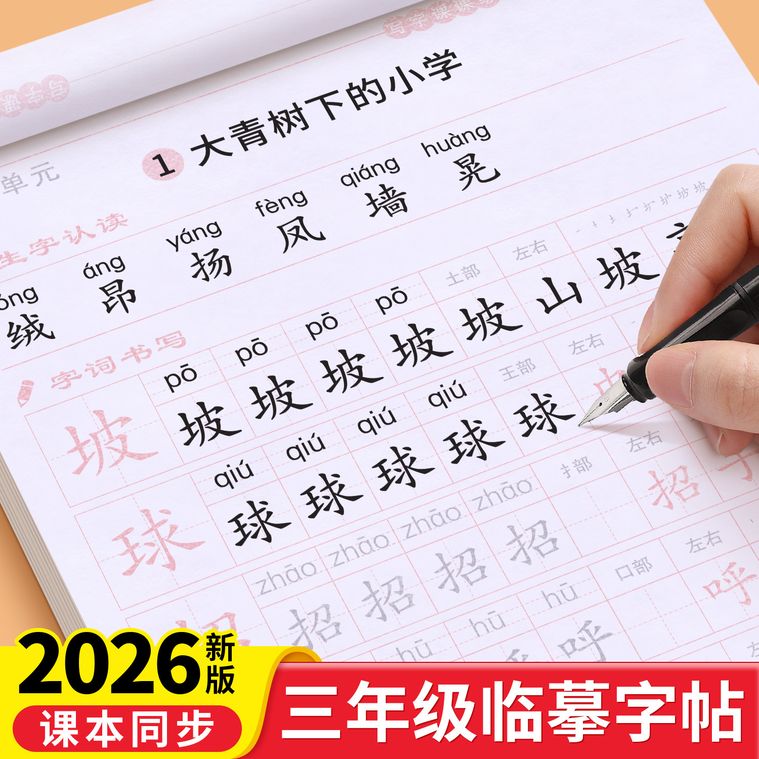 三年级上册下册语文字帖钢笔练字帖人教版课本同步楷书小学生儿童硬笔书法临摹练字本笔画笔顺正楷写字贴初学者全套小学生字天天练