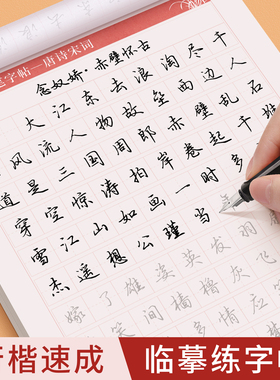 行楷字帖成人练字行书临摹练字帖成年硬笔书法写字帖初中生高中生男生女生大学生专用钢笔练习字帖连笔字初学者速成每日一练练字本