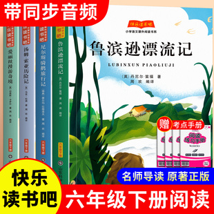 鲁滨逊漂流记六年级下册必读 六年级课外阅读书籍尼尔斯骑鹅旅行记爱丽丝漫游奇境记 课外书快乐读书吧全套汤姆索亚历险记完整版