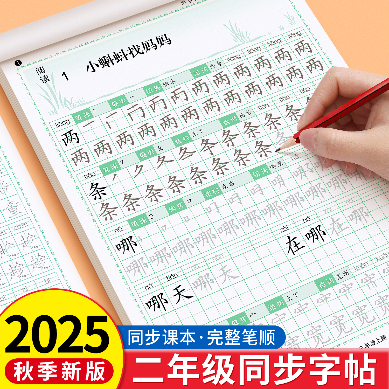 2025新款二年级上语文同步练字帖