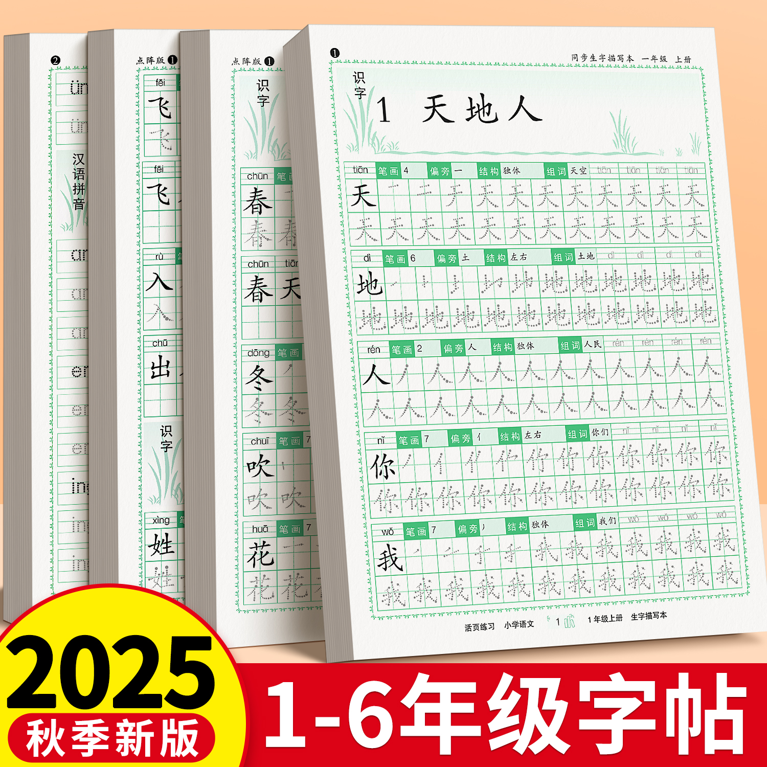 1-6年级小学同步练字字帖人教版