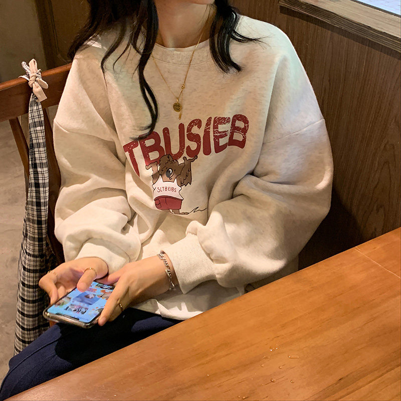 2019新款卫衣女宽松韩版春秋薄款2020年加绒上衣无帽外套ins潮棉