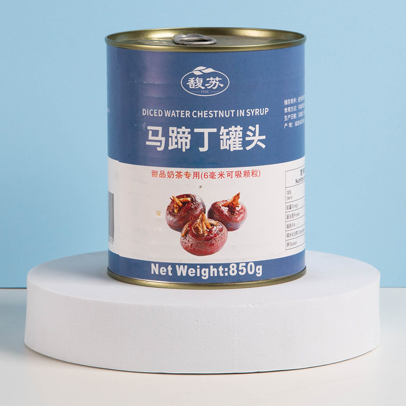 馥苏即食马蹄丁罐头850g马蹄爽荸荠水果肉碎粒果酱奶茶店专用原料