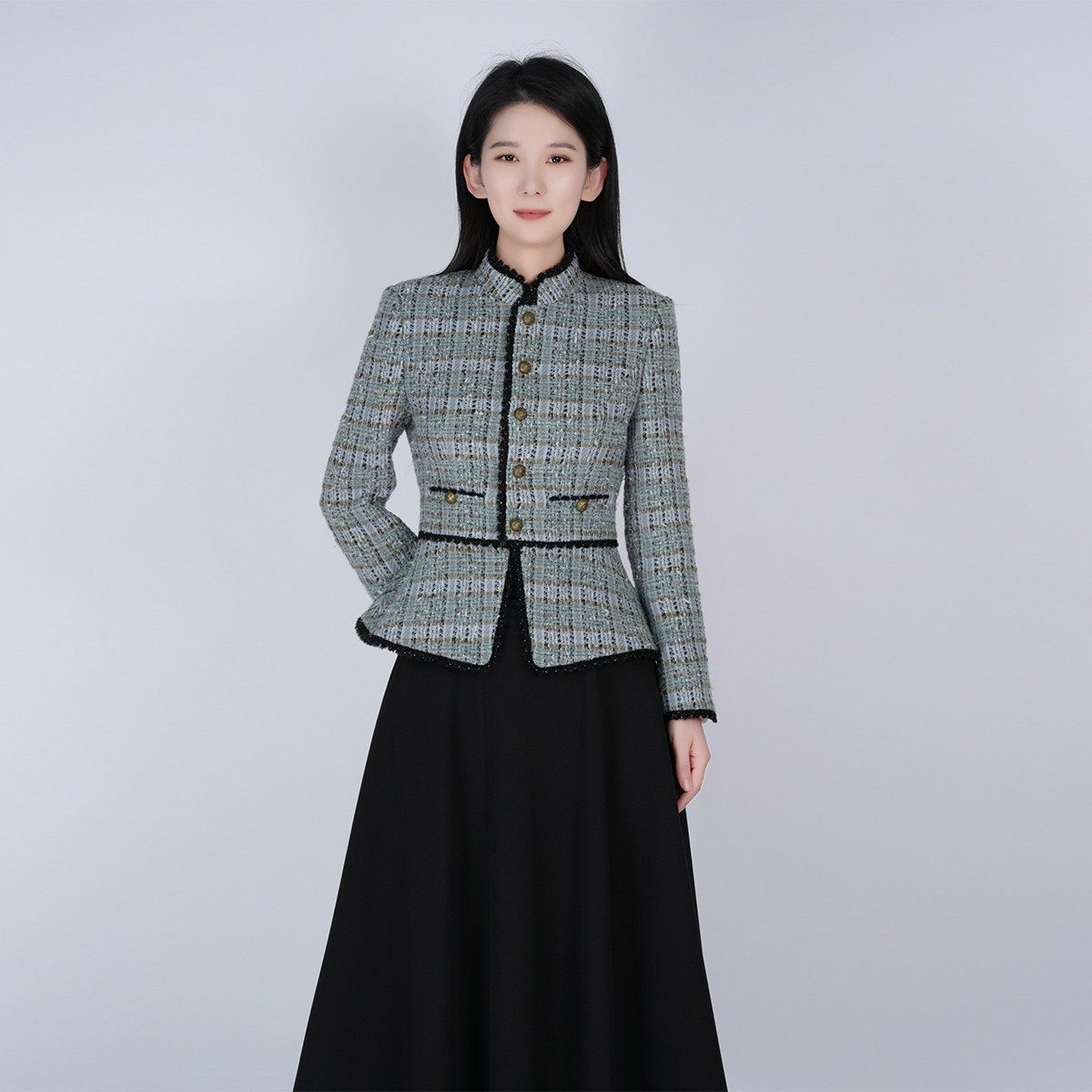 浒城古娘新款羊毛小香风减龄气质通勤新中式国风外套上衣女款春秋图片
