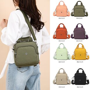 新款女士布包手提袋单肩斜挎包水洗布小包日系韩版休闲多层小双背