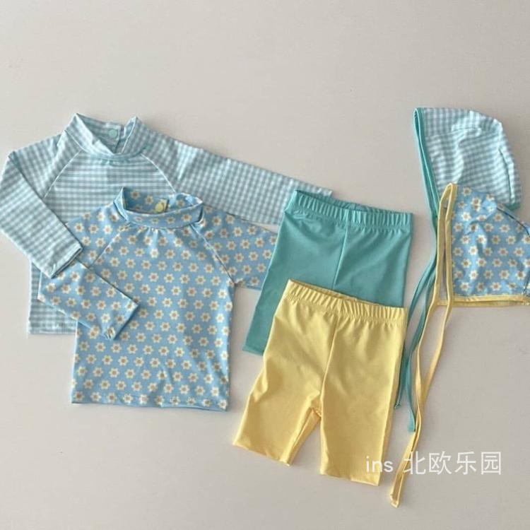ins出口韩国minnow长袖泳裤泳衣