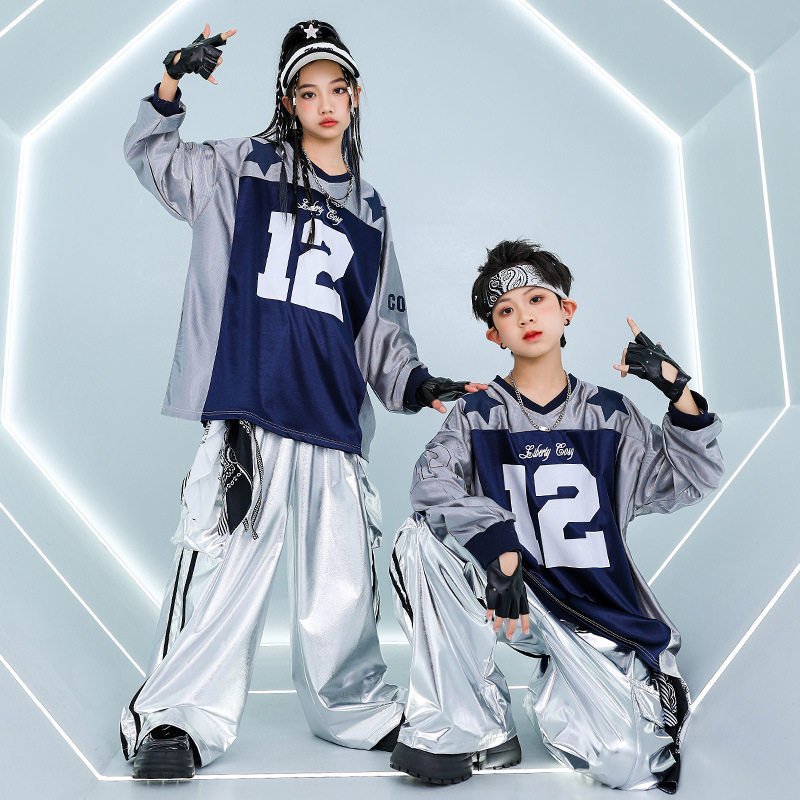 嘻哈童装潮牌街舞儿童潮服男童hiphop卫衣休闲裤套装女童演出服秋