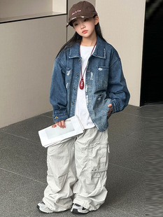 女童春秋款牛仔外套2026新款秋装儿童上衣洋气小女孩秋季衣服男童