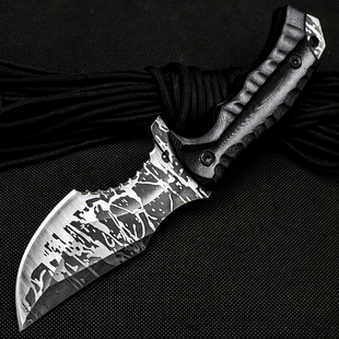 户外露营钢刀餐刀锋利刀直刀开刃分割刀野外切肉刀水果刀随身刀