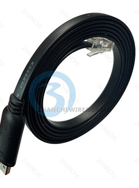 RS232串口调试线Console线 USB转RJ45网口路由器交换机配置线免驱