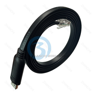 RS232串口调试线Console线 USB转RJ45网口路由器交换机配置线免驱