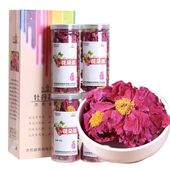 河南洛阳特产姚黄阁牡丹花朵茶整朵牡丹花全花茶30g 4瓶送礼礼盒