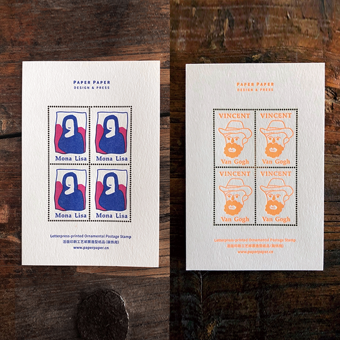 手绘艺术人物手帐藏书票梵高蒙娜丽莎珍珠耳环少女达利手机装饰卡