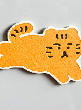 手绘老虎ins风可爱插画进口艺术纸冰箱磁贴扩香卡伴手礼趣味礼物