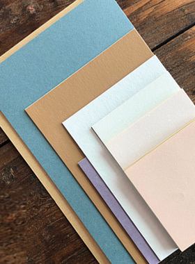 进口卡纸棉纸日本竹尾纸样印章纸信纸绘画纸明信片水彩纸空白卡纸