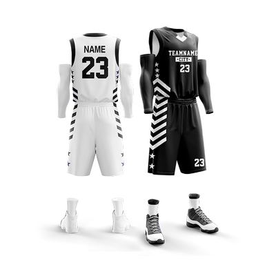 全身定制运动风两面篮球服套装