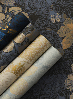 流金碎花烫金花卉系列国潮风鲜花包装纸高级感花束包花纸花艺卡纸