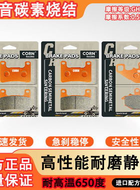 适用 川崎忍者NINJA 1000SX ZX1002k 碳素烧结静音耐高温刹车片皮