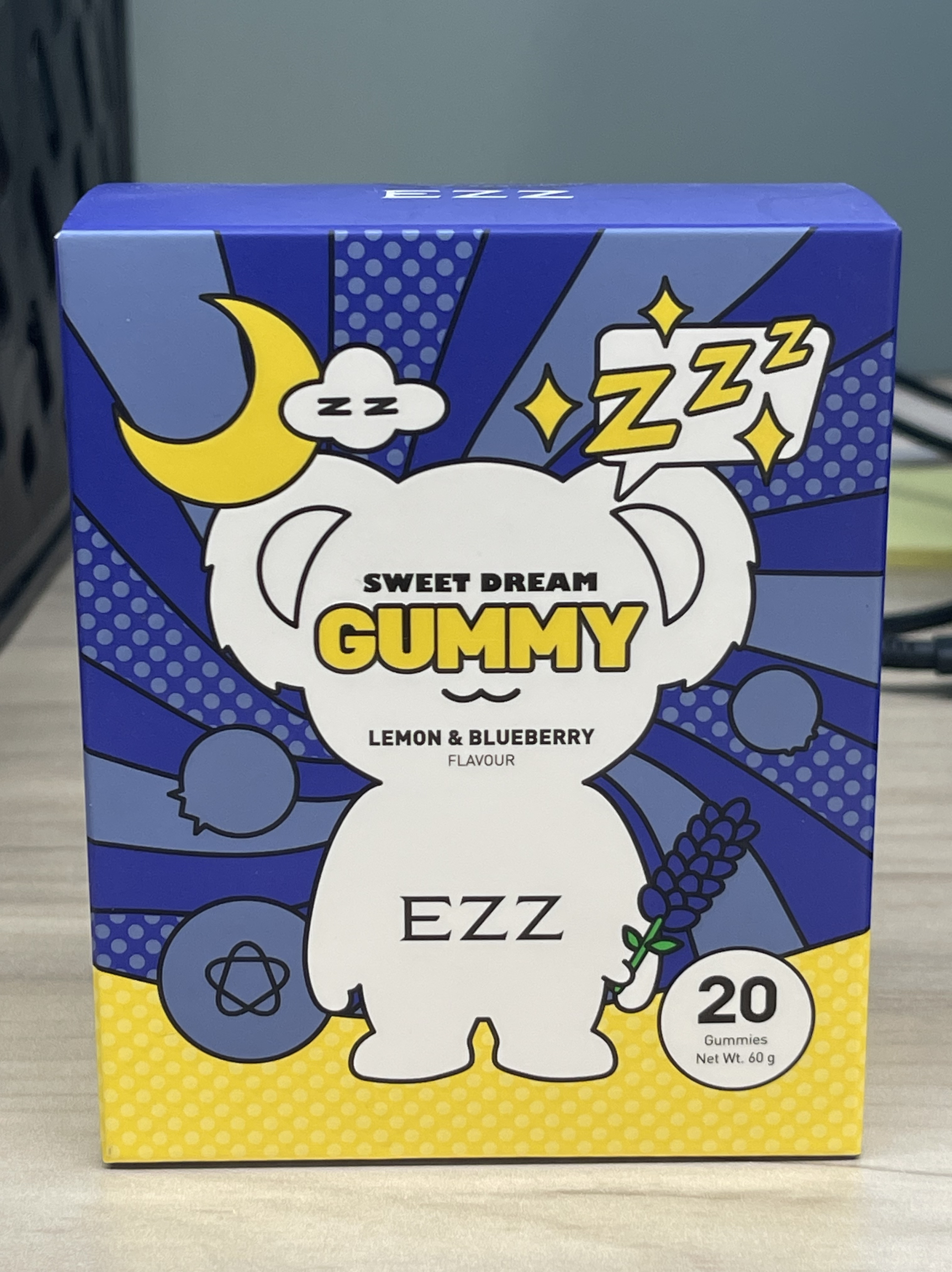 澳洲进口EZZ睡眠软糖氨基丁酸GABA考拉甜梦软糖非褪黑素【4盒装】