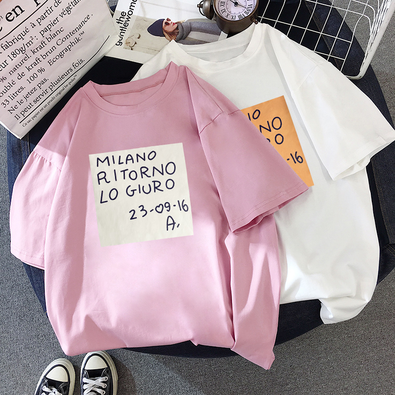 Harbor Wind ins Short sleeve T-shirt Summer wear 2019 new pattern Korean Edition student Harajuku bf Easy girl half sleeve jacketin the Women's clothing/Boutique , T-shirt  category - from Buy2taobao.com to provide professional Taobao agent buy service