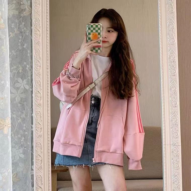 ins超火卫衣女春秋连帽薄款外套加绒加厚韩版潮学生宽松上衣开衫